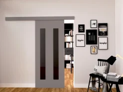 Drzwi Przesuwne>przesuwne.com Szare drzwi przesuwne 80 HERMAN szary