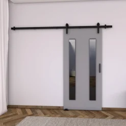 Drzwi Przesuwne>przesuwne.com Szare drzwi przesuwne do pokoju 80 cm AREZO szary