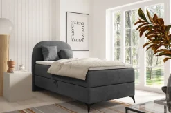 Łóżka Młodzieżowe|Łóżka Na Nóżkach></noscript>BROMARKT Szare dziecięce łóżko kontynentalne 100x200 cm z pojemnikiem SERENO