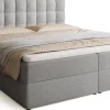Łóżka Małżeńskie|Łóżka Ze Stelażem>BROMARKT Szare łóżko kontynentalne 180x200 cm DETROIT pojemnik na pościel