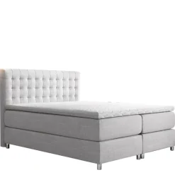 Łóżka Na Nóżkach|Łóżka Szare>Gruszka Szare Łóżko Kontynentalne 160x200 PASKAL