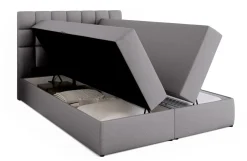 Meble Młodzieżowe|Łóżka Młodzieżowe>BROMARKT Szare łóżko kontynentalne z pojemnikiem 140x200 cm DAKOTA