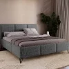 Łóżka Kontynentalne|Łóżka Małżeńskie>UNISTYL MEBLE Szare łóżko sypialniane LORIO 140x200 cm z pojemnikiem na pościel