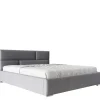 Łóżka Młodzieżowe|Łóżka Z Zagłówkiem>Gruszka Szare łóżko tapicerowane 140x200 AMMAN