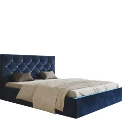 Łóżka Młodzieżowe|Łóżka Z Zagłówkiem></noscript>Riban Szare łóżko 160x200 cm do sypialni TESAR