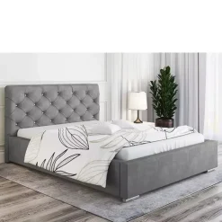 Łóżka Młodzieżowe|Łóżka Dziecięce>Riban Szare łóżko 120x200 cm tapicerowane SHERY