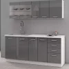 Meble Kuchenne>Lempert Szare meble kuchenne połysk SOFIA