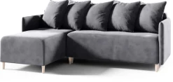 Narożniki>Meble Grand Szary narożnik do salonu z funkcją spania ELIA
