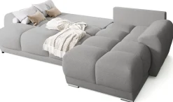 Narożniki></noscript>BROMARKT Szary narożnik do salonu NUBES z funkcją spania