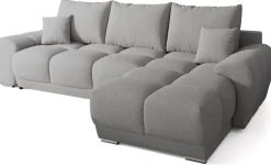 Narożniki></noscript>BROMARKT Szary narożnik do salonu NUBES z funkcją spania