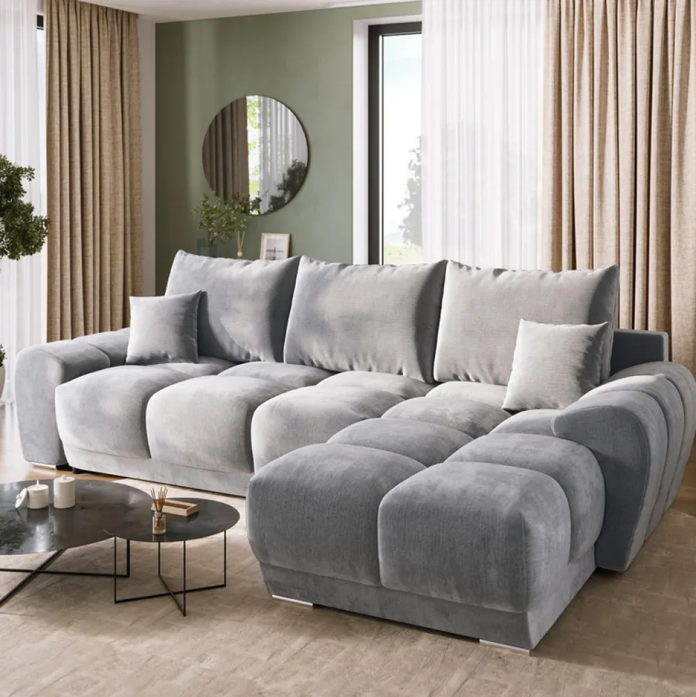 Narożniki>BROMARKT Szary narożnik do salonu NUBES