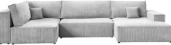 Narożniki>BROMARKT Szary narożnik do salonu w kształcie U rozkładany PABLO MAXI