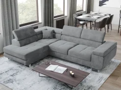 Narożniki></noscript>BROMARKT Szary narożnik do salonu z funkcją spania ANTON