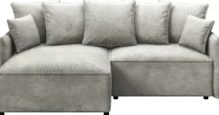 Narożniki>BROMARKT Szary narożnik rozkładany boucle z funkcją spania ARTUR