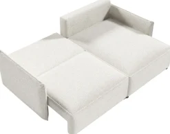 Narożniki></noscript>BROMARKT Szary narożnik rozkładany boucle z funkcją spania ARTUR