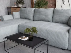 Meble Dla Dzieci|Narożniki></noscript>BROMARKT Szary narożnik rozkładany do salonu z funkcją spania ROMEO