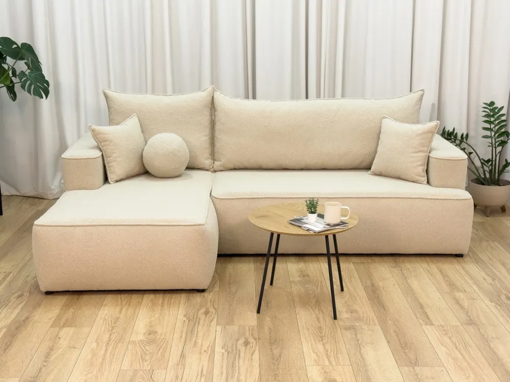 Meble Dla Dzieci|Narożniki>BROMARKT Szary narożnik rozkładany do salonu z funkcją spania CARMELLO