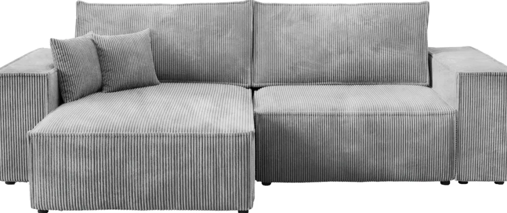 Meble Dla Dzieci|Meble Młodzieżowe>BROMARKT Szary narożnik rozkładany do salonu z pojemnikiem uniwersalny PEDRO