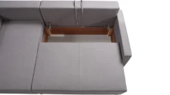 Narożniki></noscript>GiB Meble Szary narożnik z funkcją spania OSLO