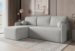 Meble Dla Dzieci|Narożniki></noscript>Meble Grand Szary narożnik z funkcją spania i pojemnikiem do salonu CLOUD