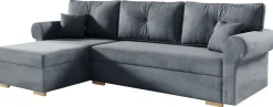 Narożniki>Meble Grand Szary narożnik z funkcją spania do salonu FUSION