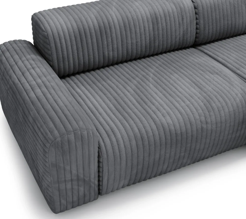 Narożniki>Polak Meble Szary nowoczesny narożnik do salonu SEFO prawostronny