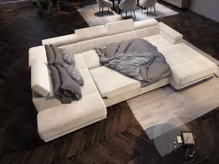 Narożniki></noscript>NEXT COLLECTION Szary nowoczesny narożnik do salonu z funkcją spania JASSY