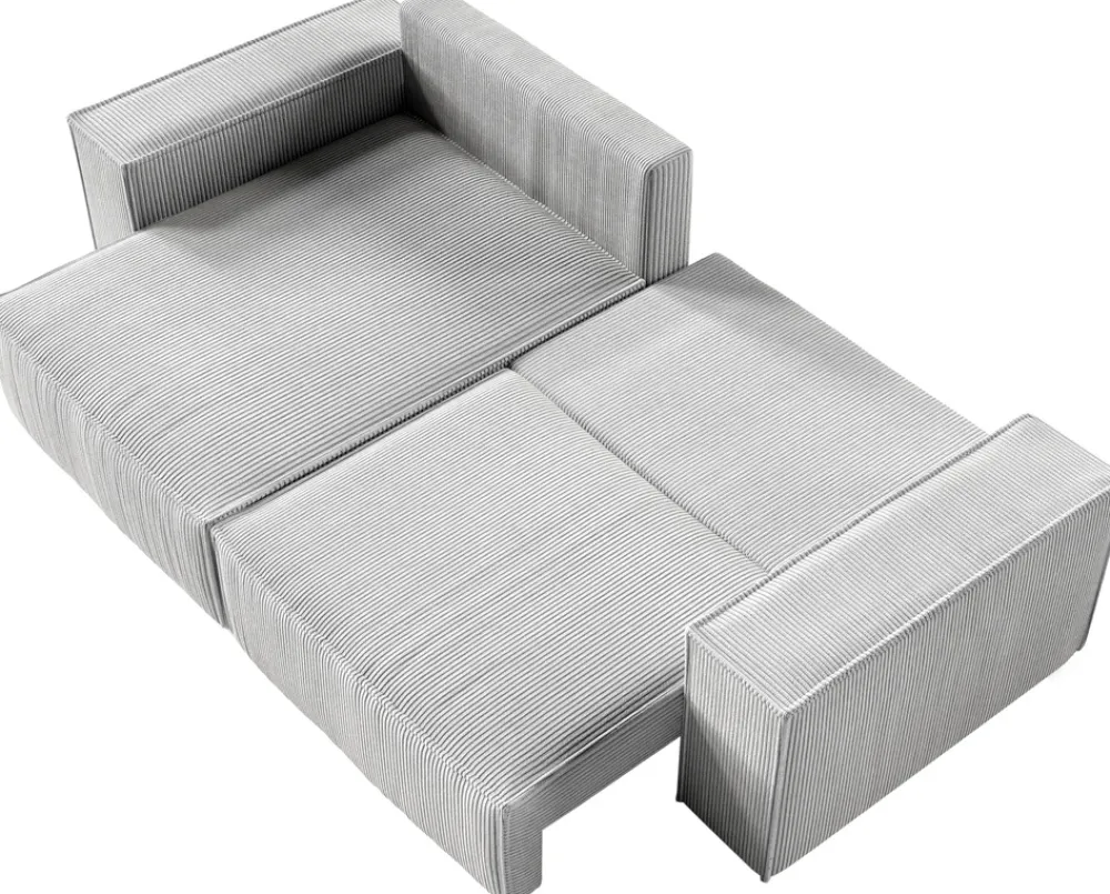 Meble Dla Dzieci|Narożniki>BROMARKT Szary rozkładany narożnik do salonu z funkcją spania ELDON