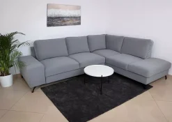 Narożniki></noscript>COMFORTEO Szary rozkładany narożnik do salonu z funkcją spania FLAVIO