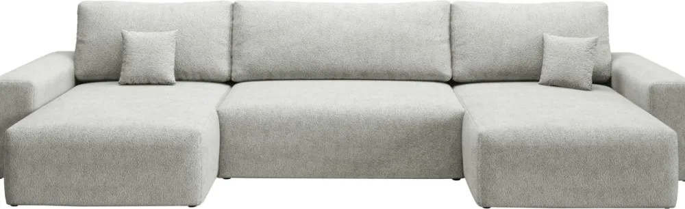 Narożniki>BROMARKT Szary rozkładany narożnik do salonu w kształcie U CAMILO