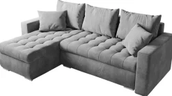 Meble Dla Dzieci|Meble Młodzieżowe>BROMARKT Szary rozkładany narożnik z funkcją spania LUIS pojemnik