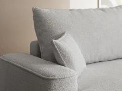 Meble Dla Dzieci|Narożniki></noscript>BROMARKT Szary rozkładany narożnik z pojemnikiem i funkcją spania CARMELLO boucle