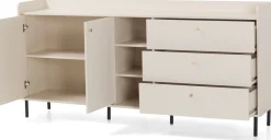 Zestawy Mebli Do Salonu|Komody>MEBLAR Szeroka komoda 193 cm z szufladami GAVIA beż piaskowy