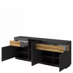 Zestawy Mebli Do Salonu|Komody>Helvetia Szeroka komoda do salonu KOBE w kolorze matera