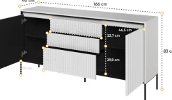 Komody|Zestawy Mebli Do Salonu></noscript>lenart. Szeroka komoda do salonu z szufladami i frezowanymi frontami TREND