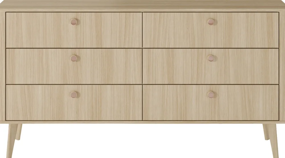 Zestawy Mebli Do Sypialni|Komody>LASKI Szeroka komoda do salonu 163 cm VELMO dąb barista