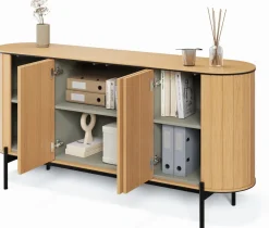 Zestawy Mebli Do Salonu|Komody>lenart. Szeroka komoda na nóżkach boho do salonu 168 cm ROTTO