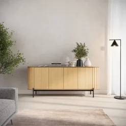 Zestawy Mebli Do Salonu|Komody></noscript>lenart. Szeroka komoda na nóżkach boho do salonu 168 cm ROTTO