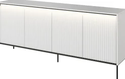 Zestawy Mebli Do Salonu|Komody></noscript>lenart. Szeroka komoda nowoczesna do salonu z frezowanymi frontami TREND