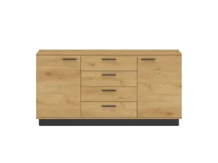 Zestawy Mebli Do Salonu|Komody></noscript>ML Meble Szeroka loftowa komoda 170 cm do salonu MONELLI dąb stylowy