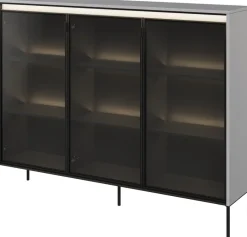 Zestawy Mebli Do Salonu|Witryny></noscript>lenart. Szeroka witryna na książki w stylu nowoczesnym z oświetleniem 150 cm TREND