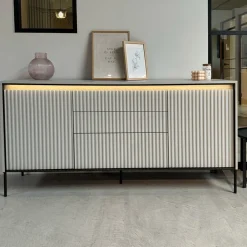 Witryny></noscript>lenart. Szeroka witryna salonowa w stylu modernistycznym z oświetleniem 150 cm TREND