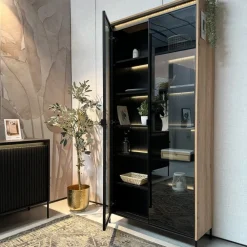 Witryny></noscript>lenart. Szeroka witryna salonowa w stylu modernistycznym z oświetleniem 150 cm TREND