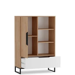 Regały Loftowe|Regały Na Książki>GiB Meble Szeroki regał z półkami do pokoju LORRO