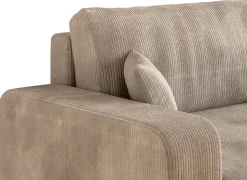 Meble Dla Dzieci|Meble Młodzieżowe></noscript>BROMARKT Sztruksowa beżowa sofa z funkcją spania do salonu PUMI