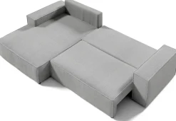 Meble Dla Dzieci|Meble Młodzieżowe></noscript>BROMARKT Sztruksowa kanapa narożna do salonu z funkcją spania beżowa PABLO