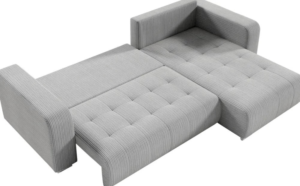 Meble Dla Dzieci|Meble Młodzieżowe>BROMARKT Sztruksowa kanapa narożna z funkcją spania do salonu rozkładana CELEST
