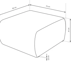 Meble Dla Dzieci|Meble Młodzieżowe></noscript>LASKI Sztruksowa pufa tapicerowana do siedzenia AZELIA beżowa