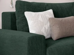 Meble Dla Dzieci|Meble Młodzieżowe></noscript>BROMARKT Sztruksowa rogówka z funkcją spania i pojemnikiem PLUSH L zieleń