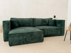 Meble Dla Dzieci|Narożniki></noscript>BROMARKT Sztruksowa rogówka z funkcją spania do salonu MIZARU